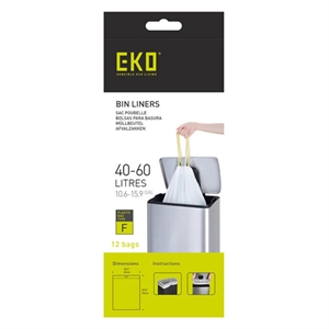 EKO vuilniszakken / met trekband / type F / 40-60 liter / 12 stuks