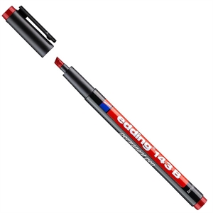 Edding 143B OHP marker / rood / beitelvormige punt / 1-3 mm