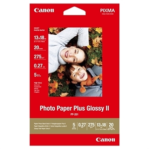 Canon PP-201 fotopapier / glanzend II / 13 x 18 cm / 275 gr. / 20 vel
