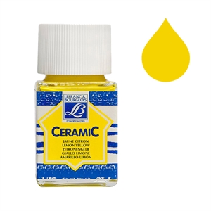 Lefranc Bourgeois Ceramic glas & porseleinverf 169 / lemon yellow / 50 ml