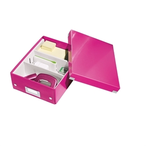 Leitz 60570023 WOW kleine sorteerdoos / PP overtrokken karton / metallic roze