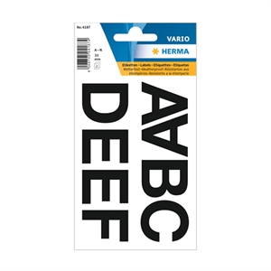 Herma 4187 A-N etiketten / 33 mm / zwart / 17 etiketten