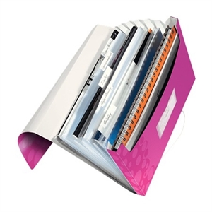 Leitz 4589 WOW projectmap / roze metallic / 6 vakken