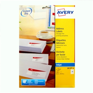 Avery Zweckform J8159-10 adresetiketten / 63,5 mm x 33,9 mm / 240 etiketten