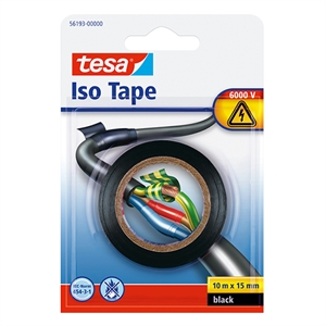 Tesa 56193-00000-22 isolatietape / zwart / 15 mm x 10 m
