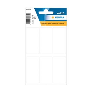 Herma 3754 multifunctionele etiketten | 26 x 54 mm | wit | 42 etiketten