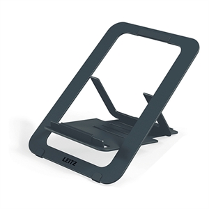 Leitz 63460089  Ergo aluminium ultraplatte laptopstandaard / verstelbaar / donkergrijs / tot 17 inch