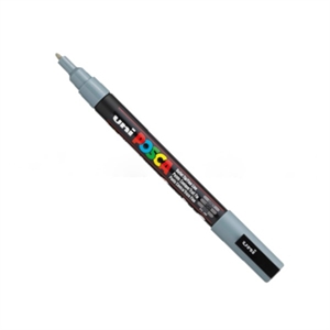 POSCA PC-3M verfmarker / grijs / ronde punt / 0,9 - 1,3 mm