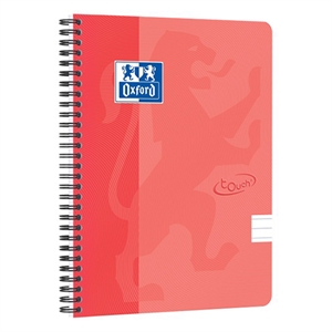 Oxford 400118804 Touch spiraalblok / A5 / gelinieerd / oranje / 90 gr. / 70 vel