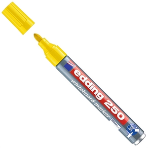 Edding 250 whiteboard marker / geel / ronde punt / 1,5 - 3 mm