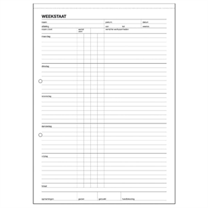 Sigel Expres weekstaat / A4 / 50 vel / 2-gaats