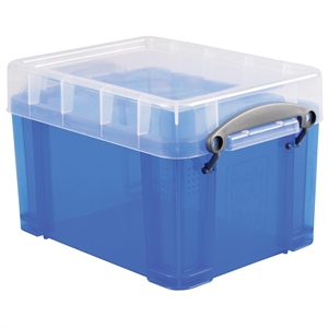 Really Useful Box opbergdoos / polypropyleen / transparant blauw / 3 liter