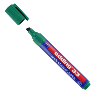 Edding 33 brilliant paper marker / groen / beitelvormige punt / 1-5 mm