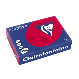 Clairefontaine papier / kersenrood / A4 / 210 gr. / 250 vel