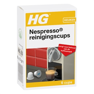 HG reinigingscups voor Nespresso machines | 6 stuks