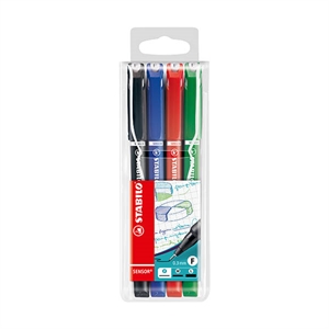 Stabilo SENSOR finelinerset / rood/blauw/groen/zwart / 0,3 mm