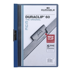 Durable 310144 Duraclip klemmap / A4 / donkerblauw / tot 60 vel