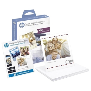 HP W2G60A social media zelfklevend snapshot paper | glanzend | 10 x 13 cm | 265 gr. | 25 vel