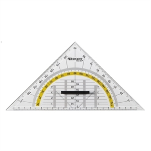 Westcott geodriehoek / met greep / 24cm