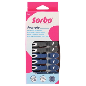 Sorbo Wasknijpers met Extra Grip / 20 stuks