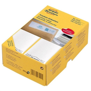Avery Zweckform 3439 frankeeretiketten / wit / 130 mm x 40 mm / 500 etiketten
