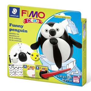Fimo 8035 18 funny penguin / kids set / boetseerklei / 84 gram