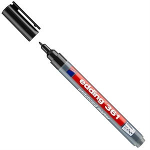 Edding 361 whiteboard marker / zwart / ronde punt / 1 mm