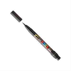 POSCA brush PCF-350 verfmarker / zwart / penseel punt / 1 mm