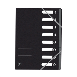Oxford 400116252 Top File+ sorteermap / A4 / karton / zwart / 8 tabs