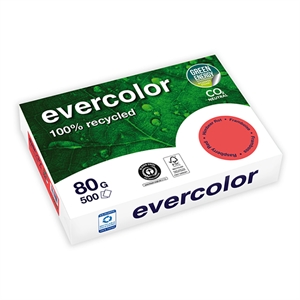 Clairefontaine Evercolor gerecycled papier / rood / A4 / 80 gr. / 500 vel