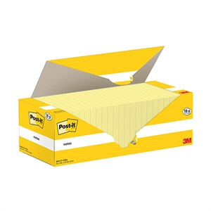3M Post-it notes / 76 x 127 mm / geel / 24 x 100 vel