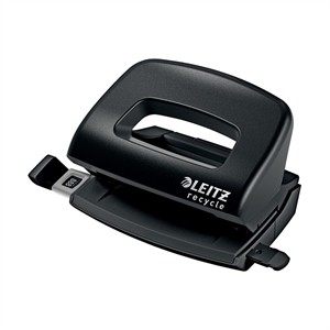Leitz 50100095 NeXXt Recycle mini perforator | zwart | 2-gaats | tot 10 vel