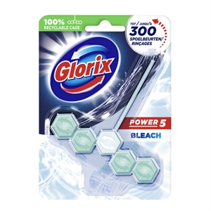 Glorix Power 5 toiletblok / Bleach / 55 gram