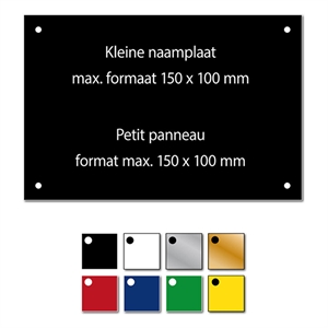 Posthumus gegraveerde naamplaat / kunststof / met schroeven / 150 x 100 mm