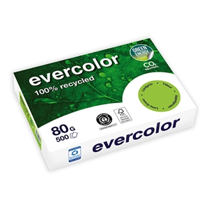 Clairefontaine Evercolor gerecycled papier / lime-groen / A4 / 80 gr. / 500 vel