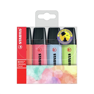Stabilo BOSS markeerstiften / pastel / frisse kleuren / 4 kleuren