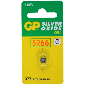GP knoopcel batterij SR66 / GP377 / zilveroxide / 1 stuk