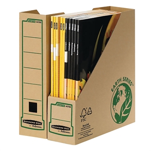 Fellowes Earth tijdschriftencassette / A4 / karton / bruin / 20 stuks