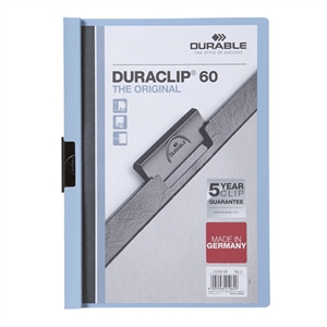 Durable 220957 Duraclip klemmap / A4 / antraciet / voor 60 pagina’s