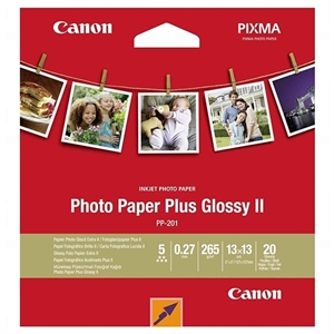 Canon PP-201 fotopapier / glanzend II / 13 x 13 cm / 265 gr. / 20 vel