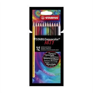 Stabilo Aquacolor ARTY aquarel kleurpotlodenset / 12 stuks