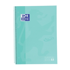 Oxford Touch collegeblok / A4+ / gelinieerd / pastelturquoise / 80 vel