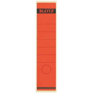 Leitz 1640 rugetiketten / rood / zelfklevend / breed / 61 mm x 285 mm / 10 etiketten