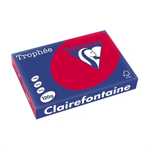 Clairefontaine papier / kersenrood / A4 / 120 gr. / 250 vel