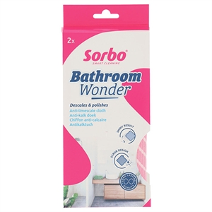 Sorbo Bathroom Wonder Anti-kalkdoek / 33x34 cm / 2 stuks