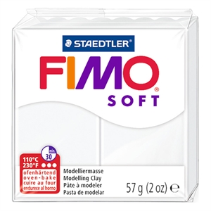 Fimo 8020-0 klei soft / boetseerklei / wit / 57 gram