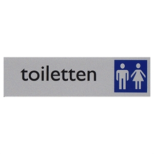 Posta Rico bordje toiletten dames & heren / kunststof / zilver