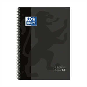 Oxford 400050189 Classic collegeblok / A4+ / gelinieerd / zwart / 80 vel