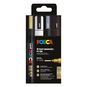 Posca PC-5M verfmarkerset / 1,5 – 2,5 mm / rond / 4 stuks