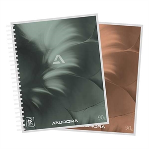 Aurora 5C50 spiraalblok / A5 / gelinieerd / assorti / 90 gr. / 50 vel / 10 stuks